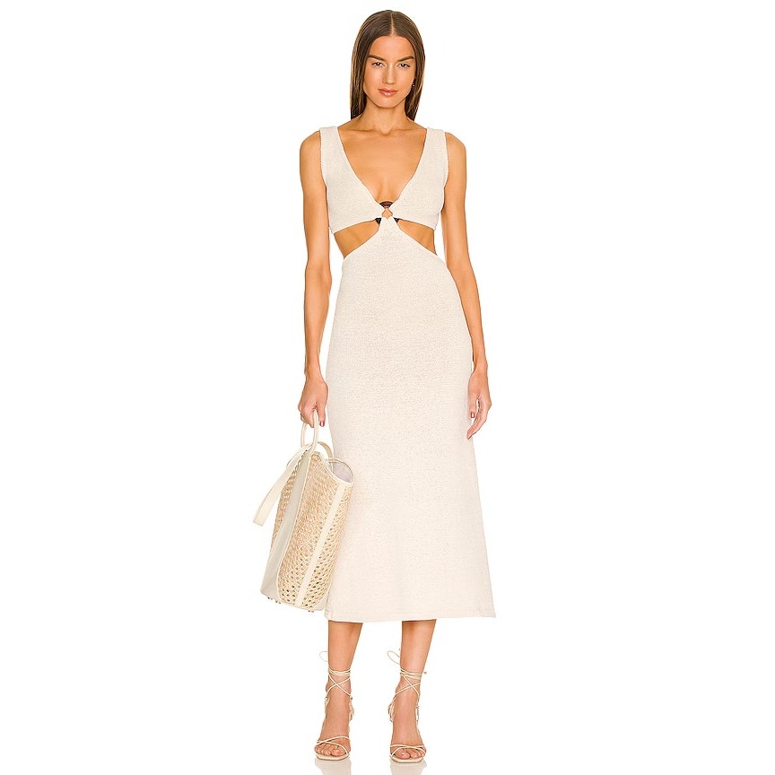 Cult Gaia Bank Knit Dress Off White Size Large